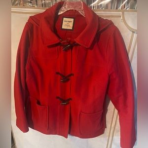 ✨ Women’s Old Navy Red Wool Peacoat Size XL✨